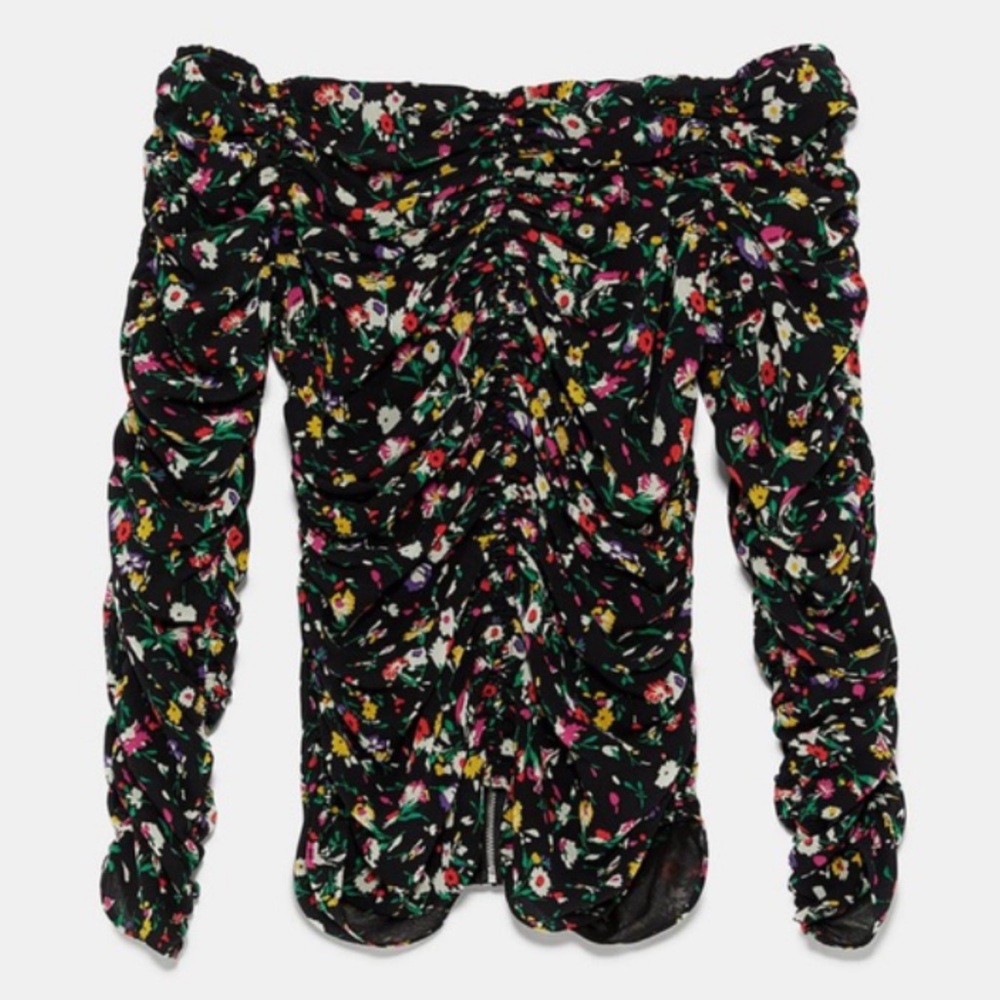 ZARA Off Shoulder Floral Top (new with tags)